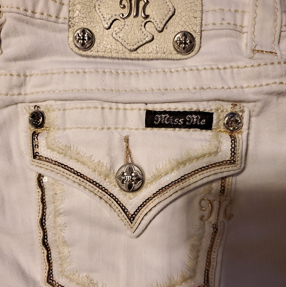 Miss me white skinny jeans